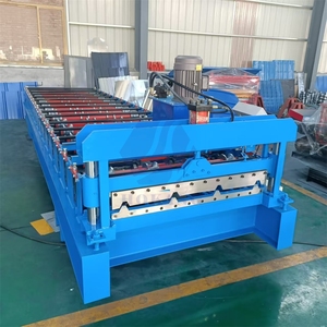 전문 맞춤형 TR4 단일 블루 컬러 레이어 IBR 지붕판 제조 기계 이중 레이어 지붕판 기계 - Product Image 3