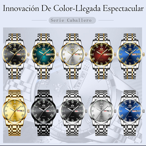 Orologio da Polso da Uomo di Lusso Multifunzione al Quarzo, Ultima Moda 1908, Impermeabile, Luminoso, Sportivo, Reloj - Product Image 4