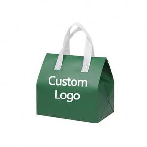 Custom Printed Logo Fast Food <b>Cooler</b> Bag Cheap Adhesive Strip Non-Woven Insulated Lunch Bag - Product Image 1