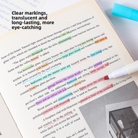Marcadores de Color Morandi, Juego de 4, para Resaltar, Colores para Ojos, Graffiti Escrito a Mano, Marcador de Colores para Estudiantes, Punta de Pincel Inclinada