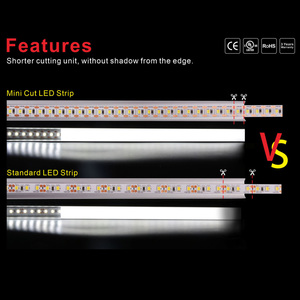 Dải đèn <span class=keywords><strong>LED</strong></span> SMD siêu mỏng, dẻo, cắt được mọi nơi, <span class=keywords><strong>12V</strong></span> 24V, tự làm, dùng cho gương, tủ quần áo, băng dính, dải đèn <span class=keywords><strong>LED</strong></span> SMD mini cắt được - Product Image 4