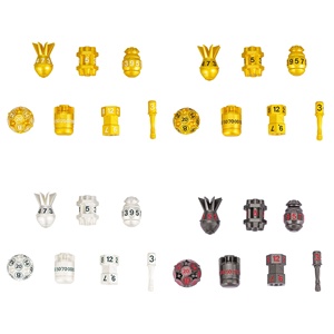 Jeu de dés polyédriques 7 pièces en métal 4 couleurs, motif <span class=keywords><strong>bombe</strong></span> nucléaire, personnalisé <span class=keywords><strong>pour</strong></span> DND RPG et jeux de société - Product Image 1