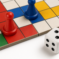 Produsen Kustom Permainan Papan Ludo dengan Papan Kertas, Dadu Kaca Organik, dan Bidak Catur Plastik