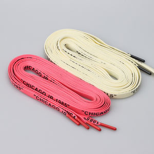 Lacets plats de haute qualité pour baskets, en polyester rouge et kaki de 245 cm de long, avec logo personnalisé imprimé en usine, 10 mm - Product Image 5