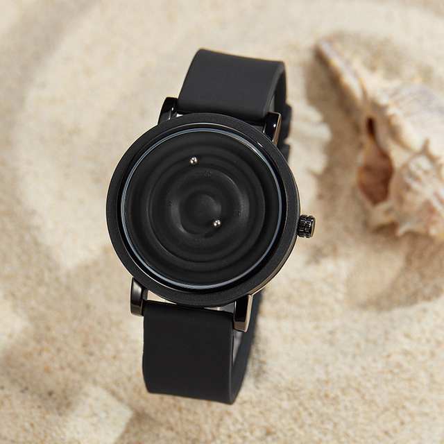 Lp169 New Design Magnetic Floating Ball Bearings Minimalist Simple Fashion Sports Quart Watches Silicone Mens Wristwatch for Men