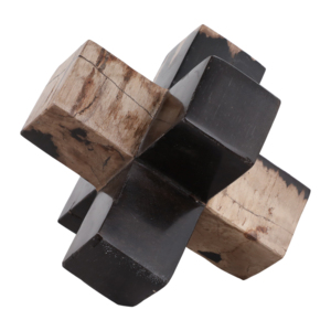 Ornamento in Legno Pietrificato, Oggetto Decorativo Moderno per Scrivania e Soggiorno - Product Image 2
