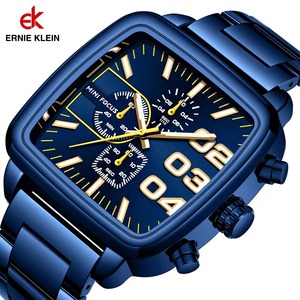 Luxury Men's Quartz Wristwatch <b>Square</b> Dial Business Chronograph Luminous Hour Calendar Stainless Steel Band Custom Watch - Product Image 6