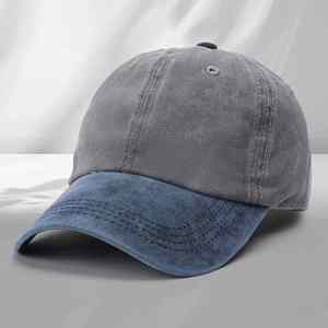 100% Cotton Washed Spring Summer Soft Top Unstructured Pigment Two Tone Baseball <b>Cap</b> Dyed Six Panel Dad Hat - Product Image 2