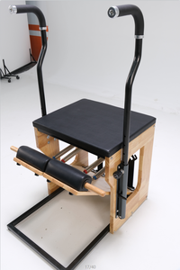 <span class=keywords><strong>Chaise</strong></span> de Pilates en bois de chêne, avec une structure en bois stable, des poignées pliables et des ressorts réglables - Product Image 2