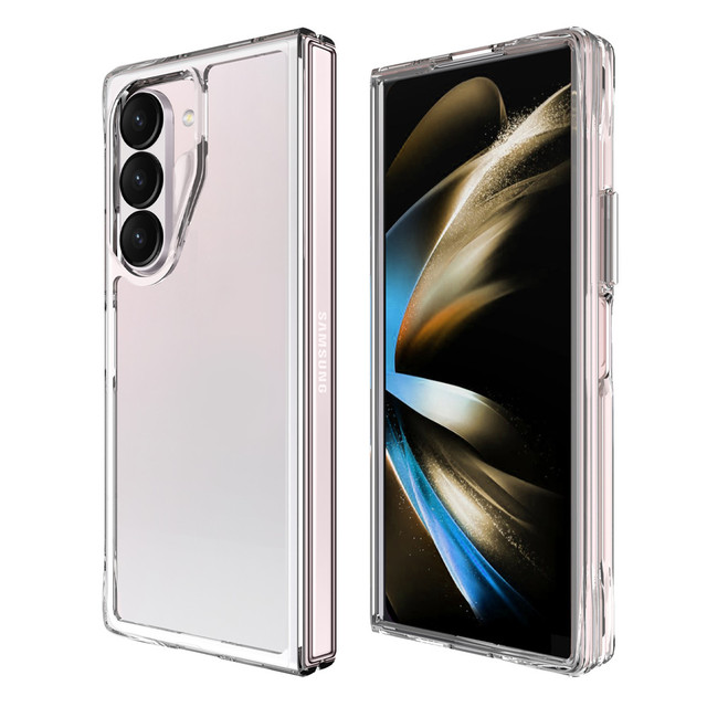 For Samsung Galaxy Z Fold 6/7/3/2 Transparent Protective Cover PC Phone Case for Galaxy Z Fold6 Fold 5 4 Hard Shockproof Shell