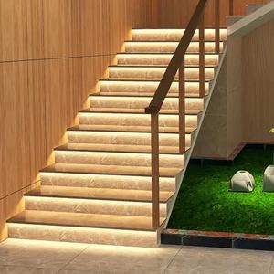 Kit de Luces LED Inteligentes para Escaleras con <span class=keywords><strong>Sensor</strong></span> de <span class=keywords><strong>Movimiento</strong></span> Empotradas Blanco Cálido 3000K Aluminio 3W 12V Tira de <span class=keywords><strong>Luz</strong></span> LED RGB de Persecución de Colores para Pared - Product Image 4