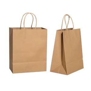 Custom Printed Brown Kraft Paper Shopping Bags Durable Handles Eco-Friendly Recycled Materials for Clothing Business Packaging - Product Image 2