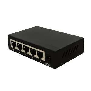 TiNCAM saklar Ethernet 10/100/1000Mbps 5/8 RJ45, saklar jaringan Port Ethernet Switch LAN Switch Lack fungsi cangkang baja