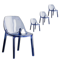 Chaises de salle à manger transparentes vert menthe élégant clair acrylique cristal sans bras fantôme chaise plastique PC Optimal Restaurants