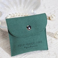 Pochette à bijoux en microfibre personnalisée avec logo imprimé, petite pochette pour boucles d'oreilles, anneaux, bijoux, pochette cadeau, rangement en microfibre