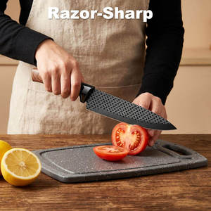 Wholesale 7‑Piece Stainless Steel Kitchen <b>Knife</b> <b>Set</b> kitchen <b>knives</b> with Wood Grain Handle Cutting Board Peeler Scissors - Product Image 4