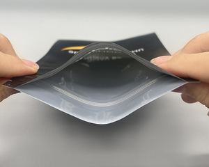 Custom Printed Matte Black Foil Mylar 3 Side Seal Flat Pouch Resealable Ziplock Dental Orthodontic Aligner Medical Packaging Bag - Product Image 3