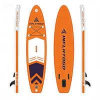 Planche de paddle gonflable InflaToGo en matériau EVA Drop Stitch, 8,4 kg, pour lacs et rivières, système à 3 ailerons, polyvalente, pompe incluse