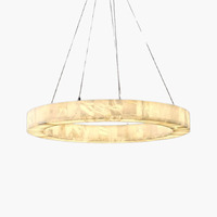 Construisez votre maison LED rétro américain marbre anneau noir lampes suspendues lustre éclairage 2025 nouvelle tendance Lustre pour salon