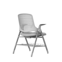 Chaise d'étude de style moderne avec table et planche Ensemble de mobilier de formation pliable Chaise de conférence pour ordinateur de bureau et bloc-notes