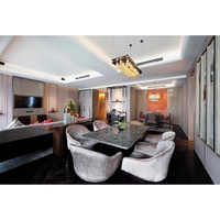 Ensemble de meubles de chambre d'hôtel de luxe 5 étoiles JW Marriott, design moderne, vue sur la ville, en bois, sur mesure, pour appartements modernes