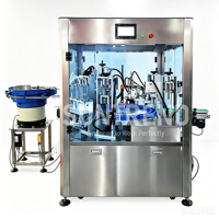 Machine automatique rotative de remplissage et de scellage de flacons de parfum et de liquides parfumés sous vide