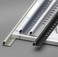 Profilé d'angle moderne en aluminium pour carrelage, moulure de protection à bord arrondi, installation facile, garantie 5 ans, type perforé, pour maison et hôtel