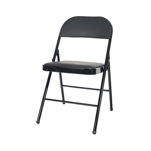 Chaise de salle à manger pliante en rotin tressé d'extérieur avec cadre métallique durable - Product Image 1