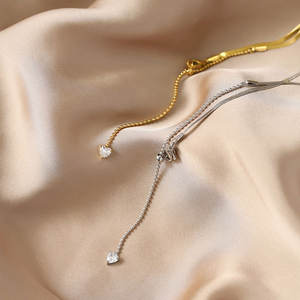 สร้อยคอสแตนเลสแบบ316L 14K 18K PVD สำหรับผู้หญิงสร้อยคอโซ่แฟชั่นชุบทอง - Product Image 4