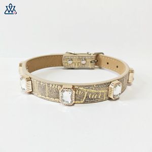 Collier de luxe pour animaux de compagnie, motif crocodile, strass, style bijoux pour petits chiens et chats, toutes saisons - Product Image 2