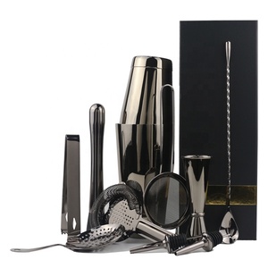 11 Pcs Premium black Cocktail Kit Set cocktail making set cocktail shaker set