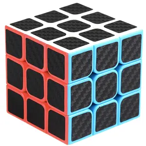 Cube magique en fibre de carbone 2x2 3x3 4x4 5x5, cube magique en plastique, Puzzle en fibre de carbone, cube de vitesse pour jouets éducatifs