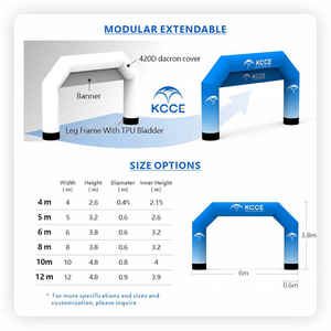 قوس قابل للنفخ جذاب بشعار مخصص للترويج التجاري والإعلاني، قوس قابل للنفخ للفعاليات الغذائية - Product Image 2