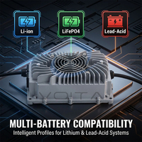 Chargeur de batterie lithium-ion 48V 14S certifié CE FCC, boîtier en alliage d'aluminium, chargeur rapide Li-ion 58,8V 10A