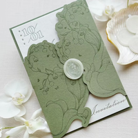 Cartes d'invitation personnalisées haut de gamme à motifs gaufrés, idéales pour les invitations de mariage et les vœux de fêtes