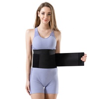 Ceinture Abdominale Élastique Ajustable avec Fermeture Auto-agrippante en Polyester et Nylon pour Sport, Fitness, Yoga et Post-partum