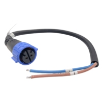 IP67 protección a prueba de agua empuje autoblocante M19 serie 2pin 20A conector hembra conjunto de cable 2way 2, 5 mm2 cable de goma