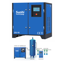 Offres Spéciales fabricant 7.5KW 15KW 22KW 75KW 8Bar 10bar compresseur d'air rotatif industriel silencieux sans huile électrique à vis