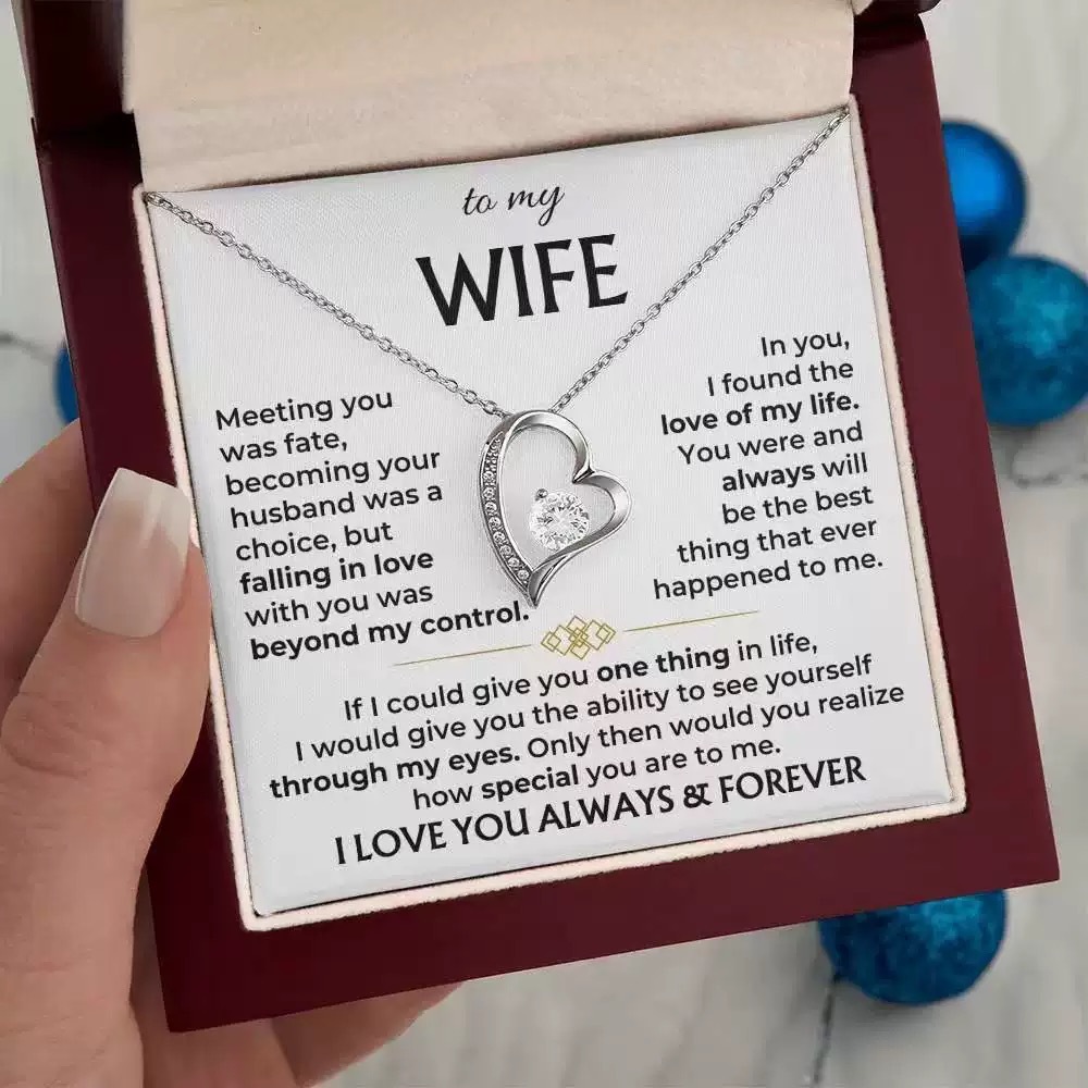 Silver Necklace with B Card Light Box