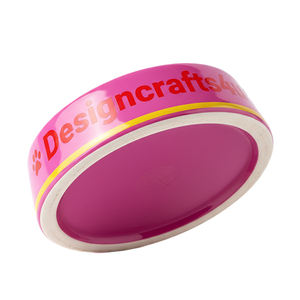 Bol pour chien en céramique rose écologique de qualité supérieure personnalisé pour chats et chiens, logo personnalisé, antidérapant, large, peu profond, sans déversement, intérieur/extérieur - Product Image 6