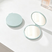 Miroir cosmétique moderne à marque privée, logo personnalisé, vente en gros, outil de maquillage, miroir de maquillage double face HD