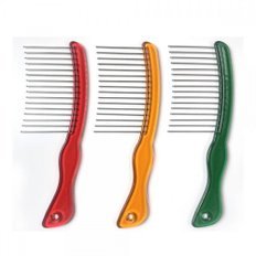 Pettine in ferro Pama di colore trasparente pettine per massaggio a denti larghi di grandi dimensioni con manico in plastica per uso salone 2-acquisto richiesto - Product Image 1