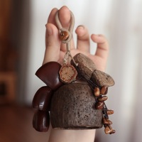 Natuurlijke zaadshell rammelaar tas hangende handgemaakte windgong geluid helende bel plant fruit hanger rugzak auto ornament
