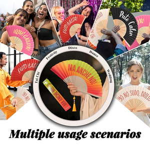 Tùy Chỉnh In Logo <span class=keywords><strong>23Cm</strong></span> Gấp Gỗ Tay <span class=keywords><strong>Fan</strong></span> Truyền Thống Trung Quốc Sơn Kỹ Thuật Cổ Điển Vải Người Hâm Mộ Cho Đám Cưới Trung Quốc - Product Image 6