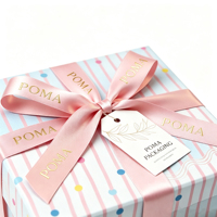 Caja de Regalo de Papel Kraft Personalizada con Cinta Rosa, Caja de Regalo Gruesa y Reciclable para Regalos Corporativos y Venta al por Menor