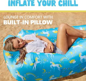 Modern Outdoor Portable <b>Inflatable</b> <b>Sofa</b> Water Beach Lawn Park Air Bed Foldable Sleeping Bag Oxford - Product Image 4