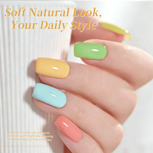 6 Colores <span class=keywords><strong>Pastel</strong></span> Floral en <span class=keywords><strong>Tonos</strong></span> Suaves, 7ml Cada Uno, Sin HEMA ni TPO, Gel UV LED Removible, Esmalte de Uñas en Gel - Product Image 3