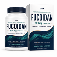 Capsules de Fucoidane de Source Marine avec Extrait d'Algues Brunes pour Programmes de Compléments Alimentaires Végétaliens Marque Blanche Vente en Gros