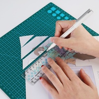 Couteau utilitaire en céramique, style stylo, multifonctionnel, couteau à découper, couteau artisanal, 13,5 cm, bleu, blanc, rose
