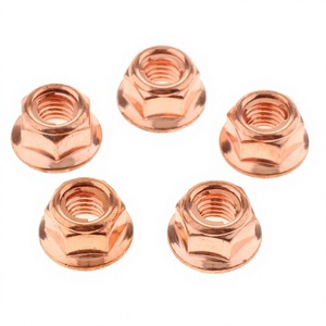 Écrou à bride hexagonal M8 plaqué cuivre anti-desserrage pour tuyau d'échappement BMW Série 3 E30 A1201420072 - Product Image 3